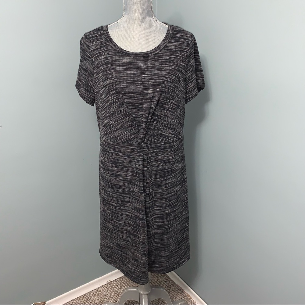 Gray Short Sleeve Dress